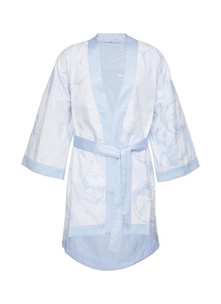 Main View - Click To Enlarge - CELSO DE LEMOS - Exquise Fabric Lining Bathrobe — Size S