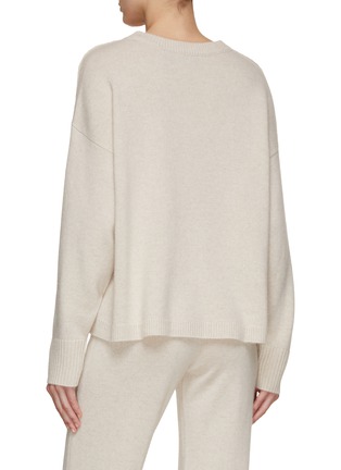 Back View - Click To Enlarge - ARCH4 - Modern Classic Oversized Crewneck Knit Jumper
