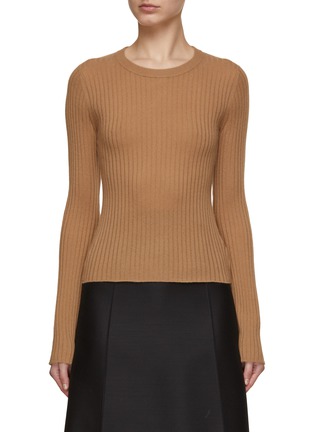 Main View - Click To Enlarge - ARCH4 - Ribbed Bell Sleeve Jumper