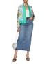 Figure View - Click To Enlarge - LILYEVE - Stand Collar Open Front Silk Jacket