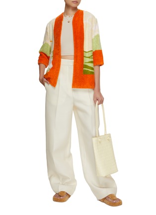 Figure View - Click To Enlarge - LILYEVE - Collarless Cotton Towelling Jacket