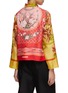 Back View - Click To Enlarge - LILYEVE - Stand Collar Open Front Silk Jacket