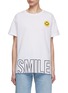 Main View - Click To Enlarge - JOSHUA’S - Crochet Smiley Face Cotton T-Shirt