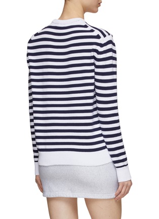 Back View - Click To Enlarge - JOSHUA’S - Pixel Smiley Striped Crewneck Knit