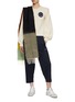 Figure View - Click To Enlarge - JOSHUA’S - Smiley Face Intarsia Shoulder Pad Knit Sweater
