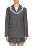 Main View - Click To Enlarge - MING MA - Lace Silhouette Blazer