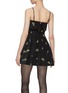 Back View - Click To Enlarge - MING MA - Floral Embroidered Jacquard Mini Dress