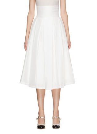 Main View - Click To Enlarge - MING MA - Pleated Midi Skirt
