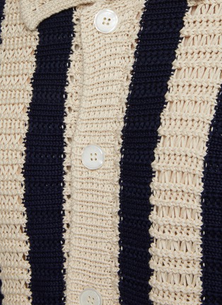  - ORLEBAR BROWN - Thomas Short Sleeve Stripe Crochet Shirt