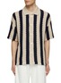 Main View - Click To Enlarge - ORLEBAR BROWN - Thomas Short Sleeve Stripe Crochet Shirt