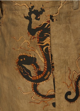  - UMA WANG - Pallor Dragon Print Drawstring Shorts