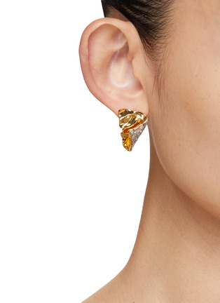 Figure View - Click To Enlarge - ALEXIS BITTAR - Solanales Crystal Embellished Folded Mini Earring