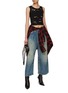 Figure View - Click To Enlarge - R13 - Cropped Wide Leg Jeans