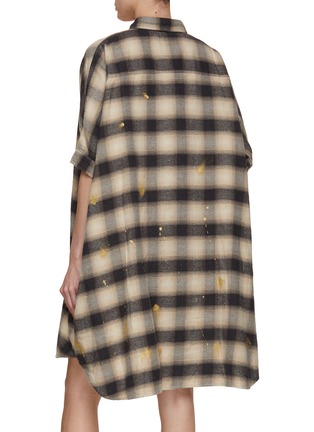 Back View - Click To Enlarge - R13 - Oversized Chequered Shirt Dress