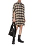 Figure View - Click To Enlarge - R13 - Oversized Chequered Shirt Dress