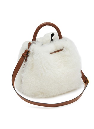 Detail View - Click To Enlarge - CHLOÉ - Marcie Shearling Bucket Bag