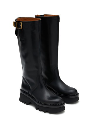 Detail View - Click To Enlarge - CHLOÉ - Owena Tall Leather Boots