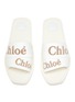 Detail View - Click To Enlarge - CHLOÉ - Woody Logo Linen Slides