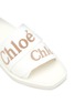 Detail View - Click To Enlarge - CHLOÉ - Woody Logo Linen Slides