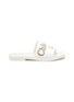 Main View - Click To Enlarge - CHLOÉ - Woody Logo Linen Slides