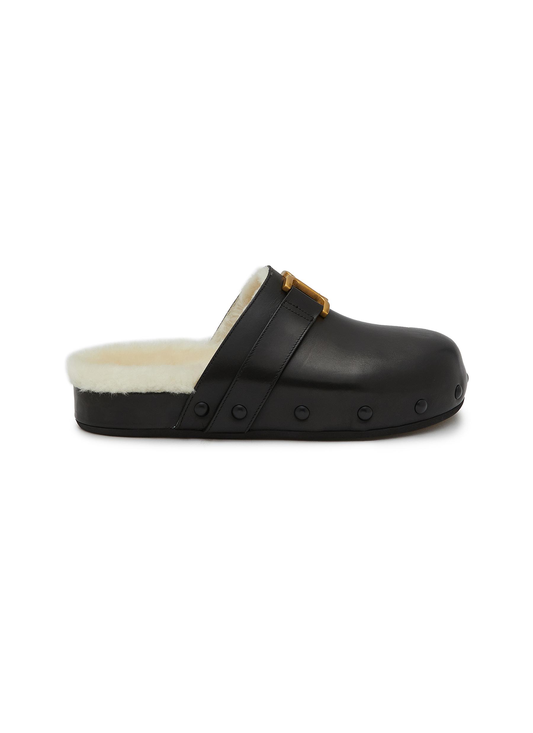 Chloe best sale shearling slides