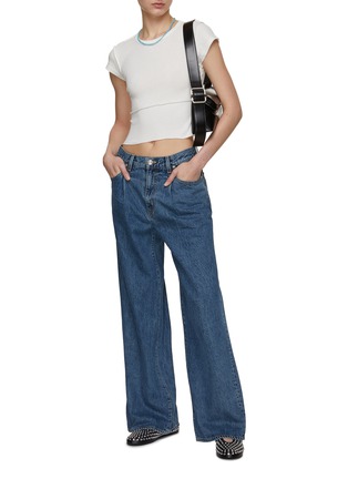 Figure View - Click To Enlarge - SLVRLAKE - Abby Pleated Wide leg Jeans