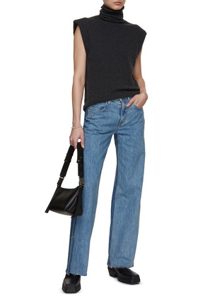 Figure View - Click To Enlarge - SLVRLAKE - Grace 2 Tone Re-Worked Straight Leg Jeans