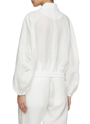 Back View - Click To Enlarge - THE LOOM - Linen Zip Up Jacket