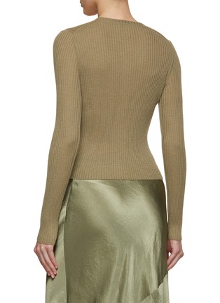 Back View - Click To Enlarge - VINCE - Ribbed Cardigan