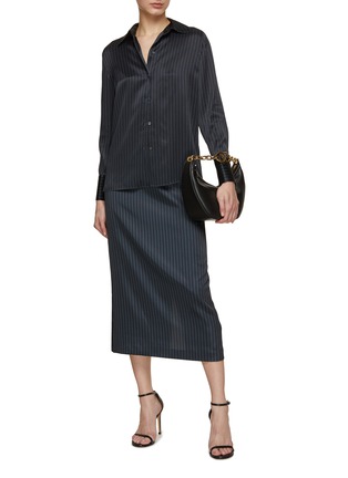 Figure View - Click To Enlarge - VINCE - Pinstripe Silk Shirt