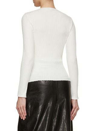 Back View - Click To Enlarge - VINCE - Ribbed Long Sleeve Henley