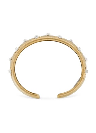 Detail View - Click To Enlarge - BUCCELLATI - Macri Diamond 18K Yellow White Gold Bracelet — Size 160