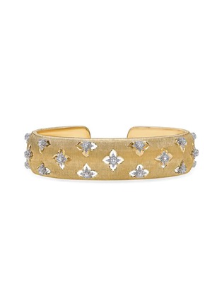 Main View - Click To Enlarge - BUCCELLATI - Macri Diamond 18K Yellow White Gold Bracelet — Size 160