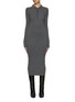 Main View - Click To Enlarge - BRUNELLO CUCINELLI - Monili Embellished Half Zip Knit Dress