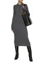 Figure View - Click To Enlarge - BRUNELLO CUCINELLI - Monili Embellished Half Zip Knit Dress