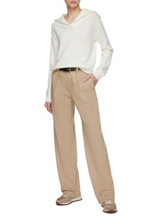 Figure View - Click To Enlarge - BRUNELLO CUCINELLI - Pleated Denim Pants