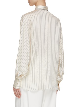 Back View - Click To Enlarge - BRUNELLO CUCINELLI - Pinstriped Button Up Shirt