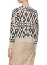 Back View - Click To Enlarge - BRUNELLO CUCINELLI - Geometric Intarsia Wool Cashmere Silk Knit Sweater