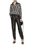 Figure View - Click To Enlarge - BRUNELLO CUCINELLI - Geometric Intarsia Wool Cashmere Silk Knit Jacket
