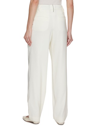 Back View - Click To Enlarge - BRUNELLO CUCINELLI - Monili Embellishment Pleated Wool Pants