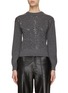 Main View - Click To Enlarge - BRUNELLO CUCINELLI - Sequined Herringbone Wool Cashmere Silk Knit Sweater