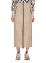 Main View - Click To Enlarge - BRUNELLO CUCINELLI - Contrast Trim Zip Up Long Skirt