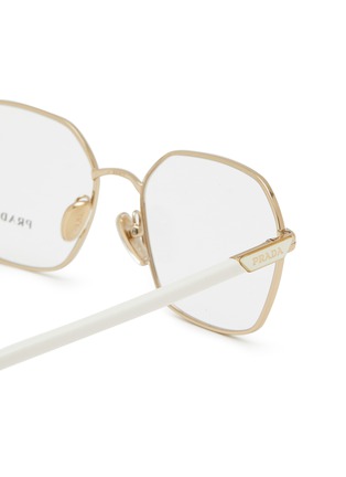 Detail View - Click To Enlarge - PRADA - Metal Geometric Optical Glasses