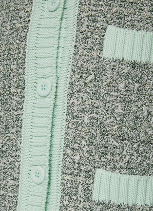  - BRUNO MANETTI - Contrast Trim Tweed Knit Cardigan