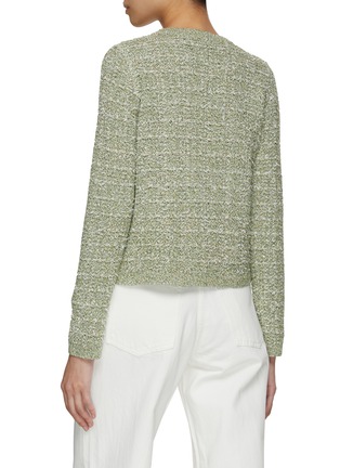 Back View - Click To Enlarge - BRUNO MANETTI - Sequin Tweed Short Cardigan