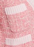 BRUNO MANETTI - V-Neck Contrast Trim Tweed Knit Cardigan