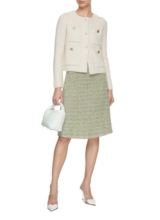 Figure View - Click To Enlarge - BRUNO MANETTI - Pailette Blend Tweed Skirt