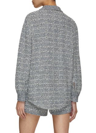 Back View - Click To Enlarge - BRUNO MANETTI - Oversize Tweed Knit Shirt