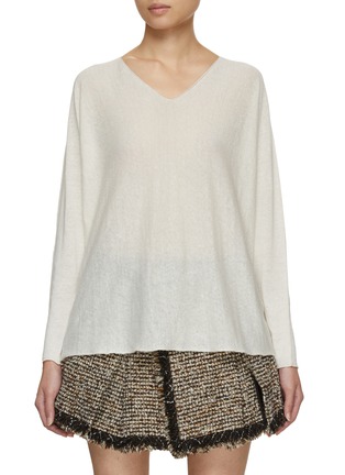Main View - Click To Enlarge - BRUNO MANETTI - V-Neckline Cotton Knit Top