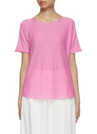 Main View - Click To Enlarge - BRUNO MANETTI - Boat Neck Cotton Knit Top